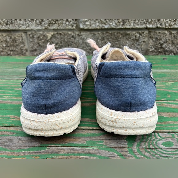 Hey Dude Wendy Sox Womens Sz 7 Light Pink Slip On Comfort Casual Flat Shoes - Picture 7 of 11